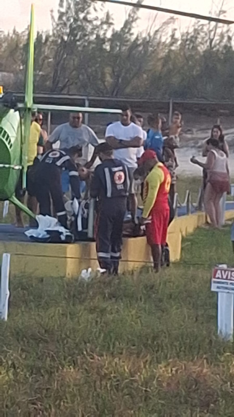 Acidente aconteceu na Lagoa de Pitangui — Foto: Cedida