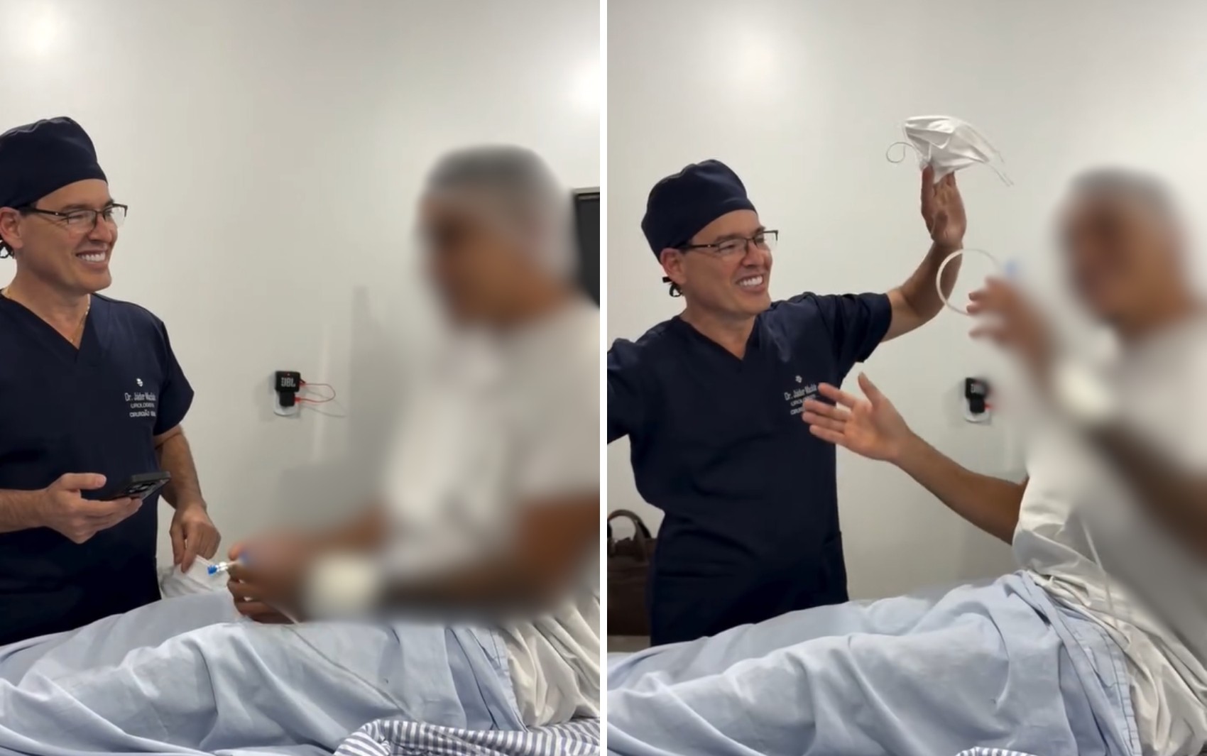 Médico e paciente cantam antes de cirurgia e dão show em hospital: ‘Quem sabe canta ao vivo’