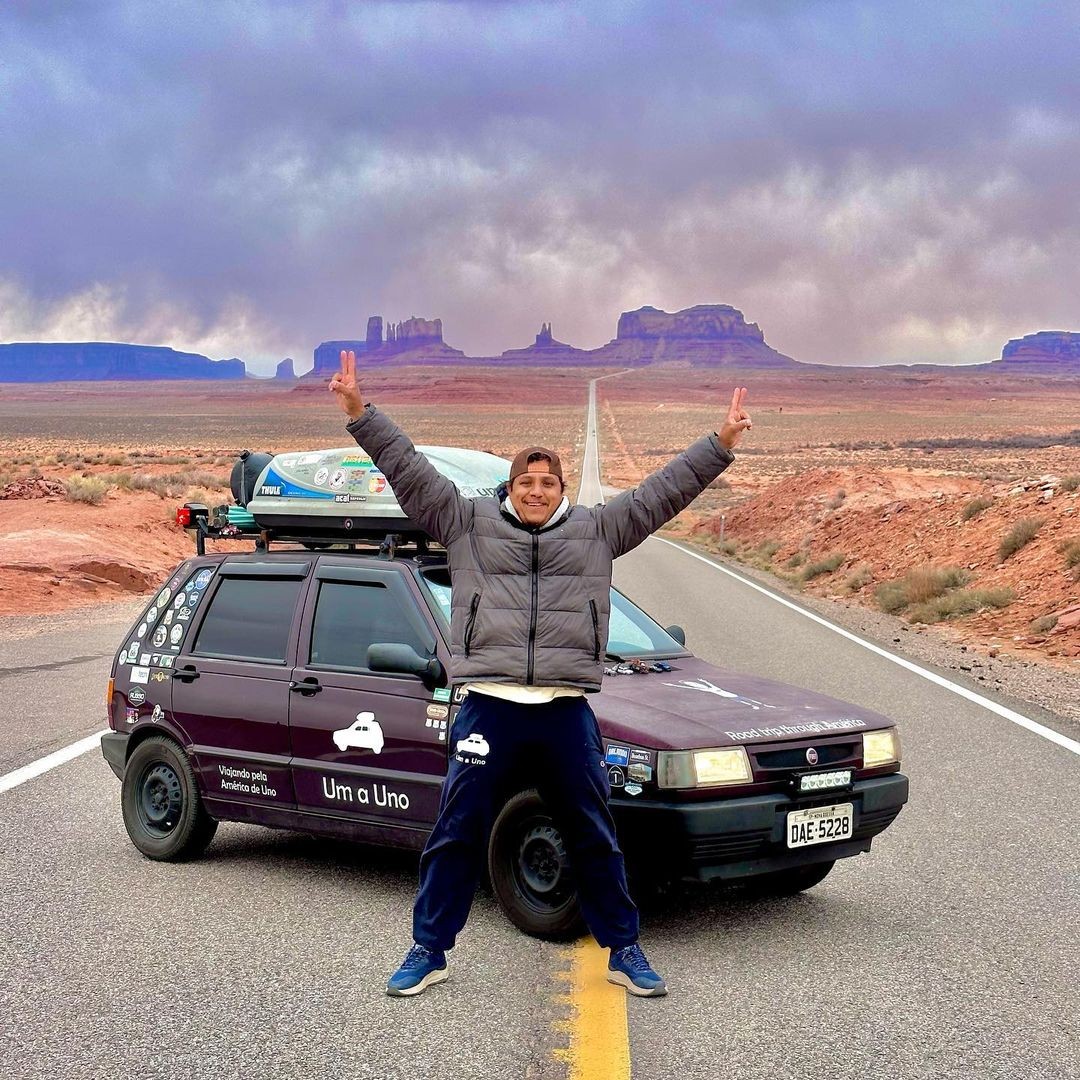 Após rodar 18 mil km até os EUA e percorrer 30 estados com Uno que virou motorhome, brasileiro vai fazer tour com carro na Europa