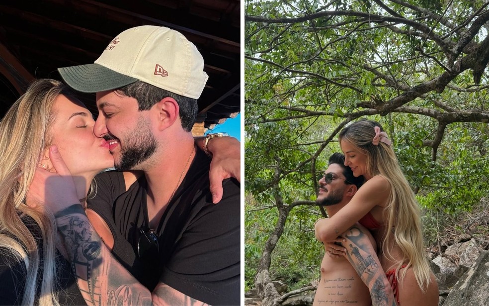 Fidelis e Gabi Martins compartilham momentos juntos — Foto: Reprodução/Instagram de Gabi Martins e Fidelis Falante