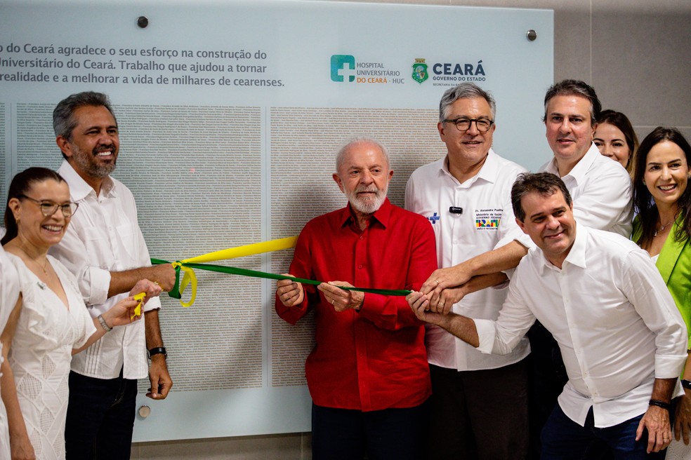 Lula participa da inauguração do Hospital Universitário do Ceará — Foto: Thiago Gadelha/SVM