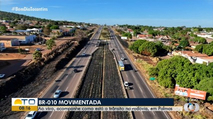 Confira imagens ao vivo da BR-010 em Palmas