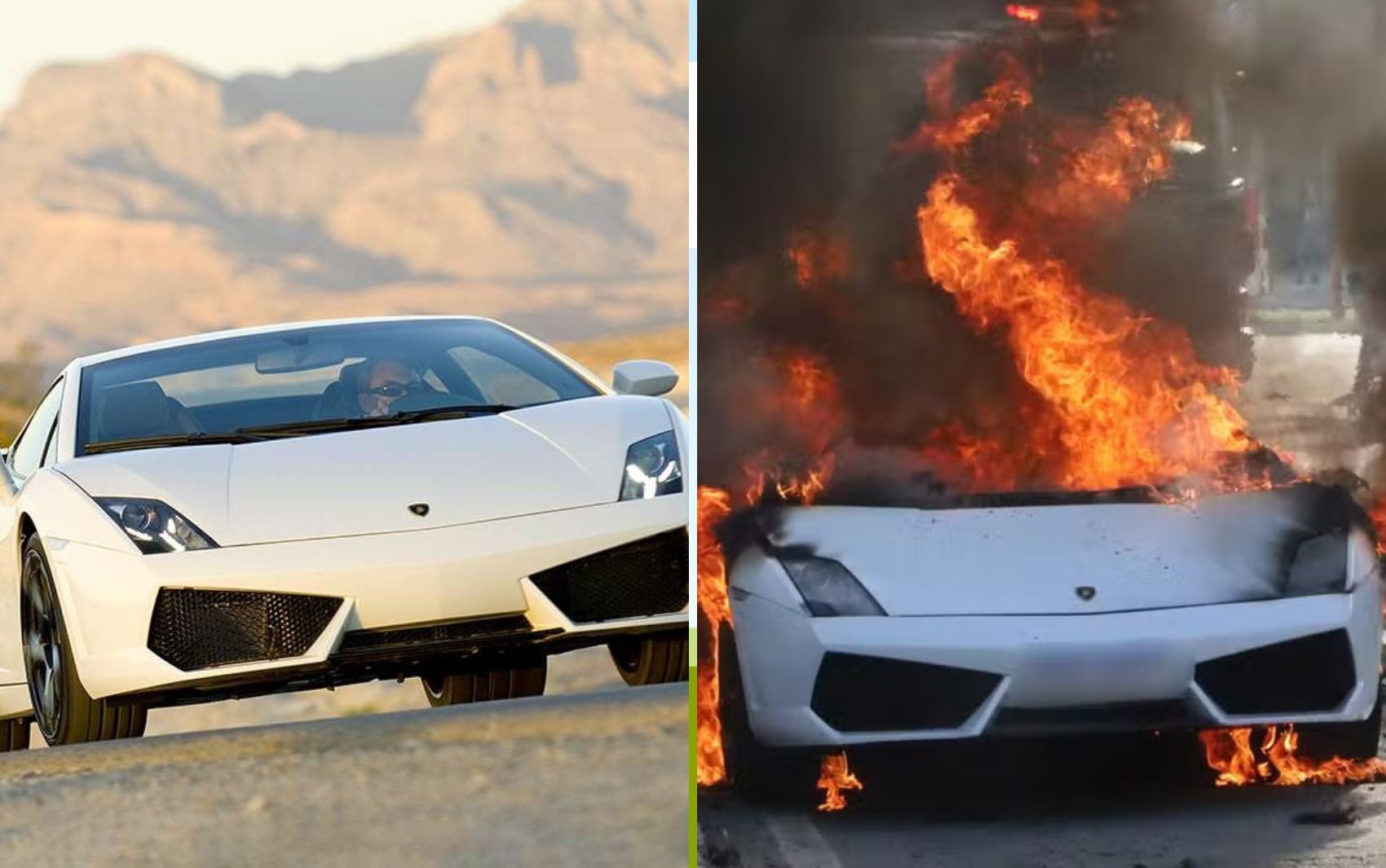Veja detalhes da lamborghini de mais de R$ 1 milhão que pegou fogo em avenida de Goiânia