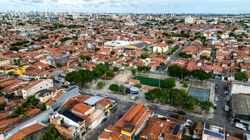 A Praça Mauá é um dos principais pontos de encontro dos moradores do bairro Panamericano. — Foto: Ismael Soares/SVM