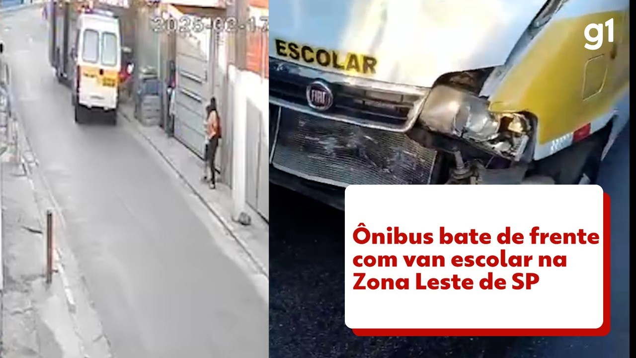 Ônibus bate de frente em van escolar cheia de crianças em Guaianases, na Zona Leste de SP - Portais