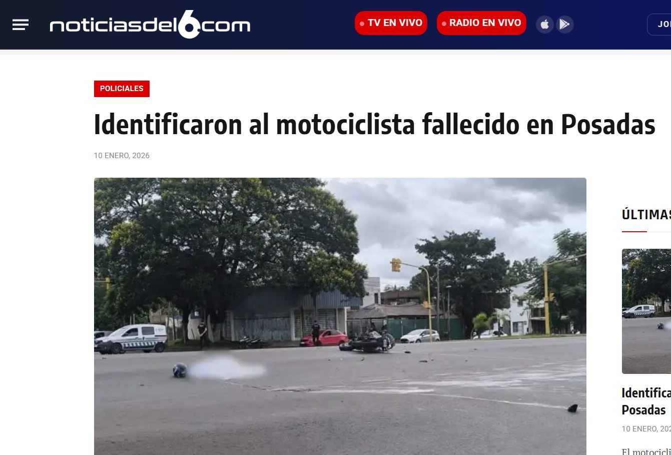 Brasileiro morre em grave acidente entre moto e carro na Argentina