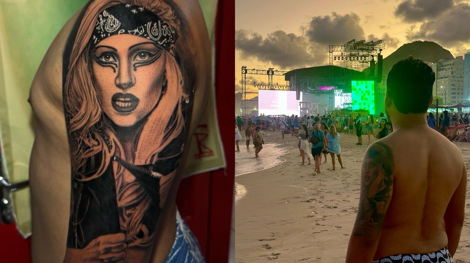 Fã de Lady Gaga, amapaense faz tatuagem com o rosto da cantora: ‘encontrei nela amor e aceitação’ 