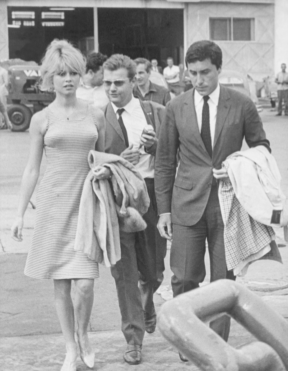 Brigitte Bardot durante visita ao Brasil em 1964 — Foto: Estadão Conteúdo/Arquivo