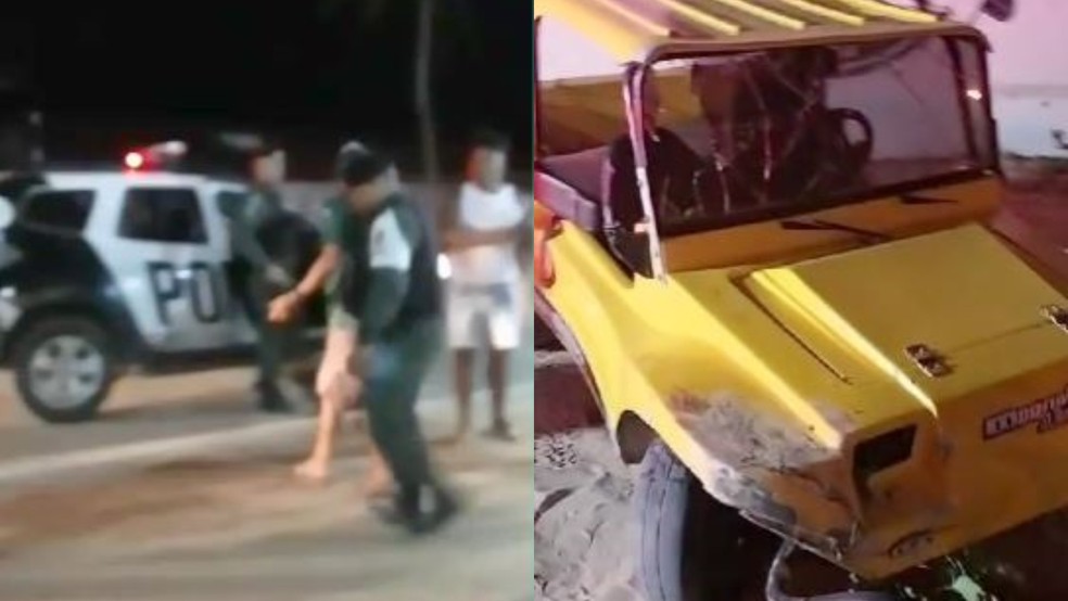 Motorista de buggy é preso após colidir e deixar motociclista com perna amputada em Caucaia. — Foto: Arquivo pessoal