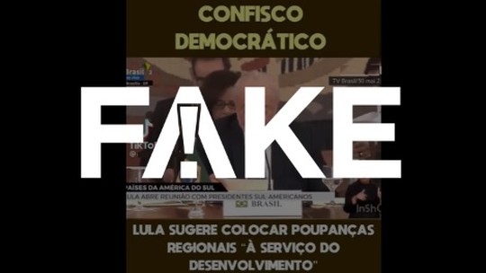 É #FAKE que ao mencionar 'poupança regional' Lula defenda confiscar poupança; mensagem voltou a viralizar - Termo se refere à reserva financeira em bancos de desenvolvimento. Advogada especialista em direito bancário esclarece que Constituição não permite confiscar poupança.