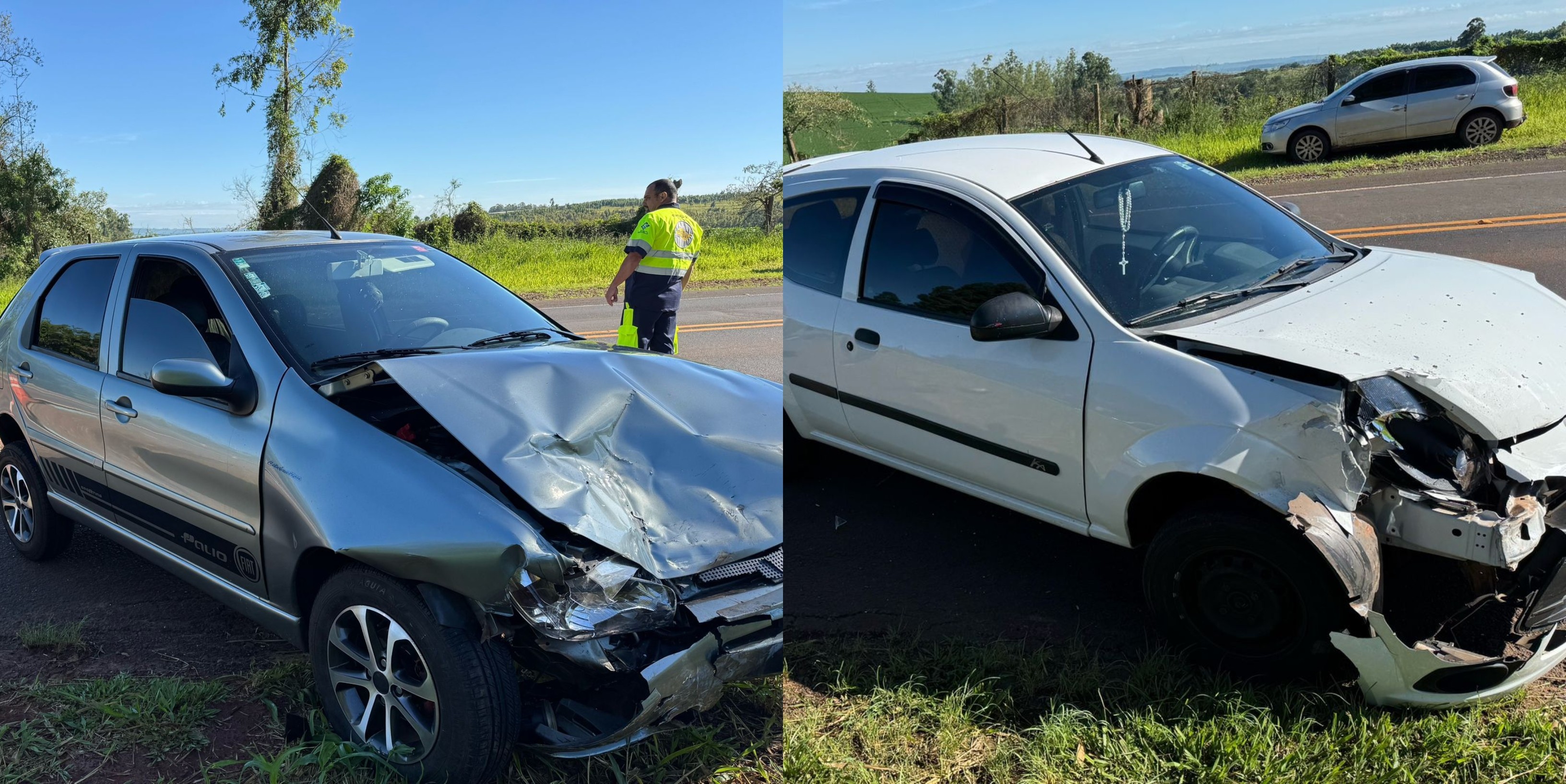 Quatro carros se envolvem em engavetamento na Rodovia Francisco José Bragança em Piraju