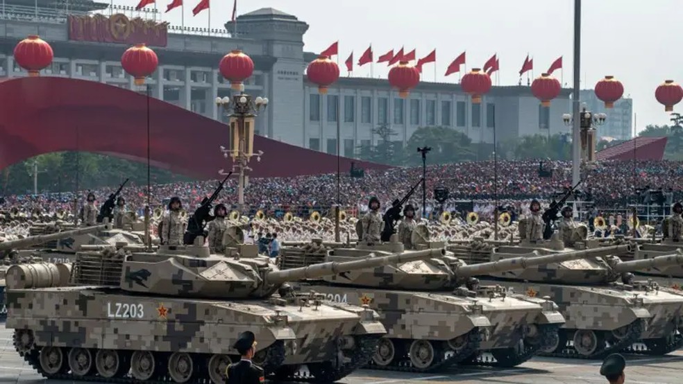 Crescentes gastos militares da China e sua assertividade no Mar do Sul da China geram preocupações nos EUA. — Foto: Getty Images via BBC