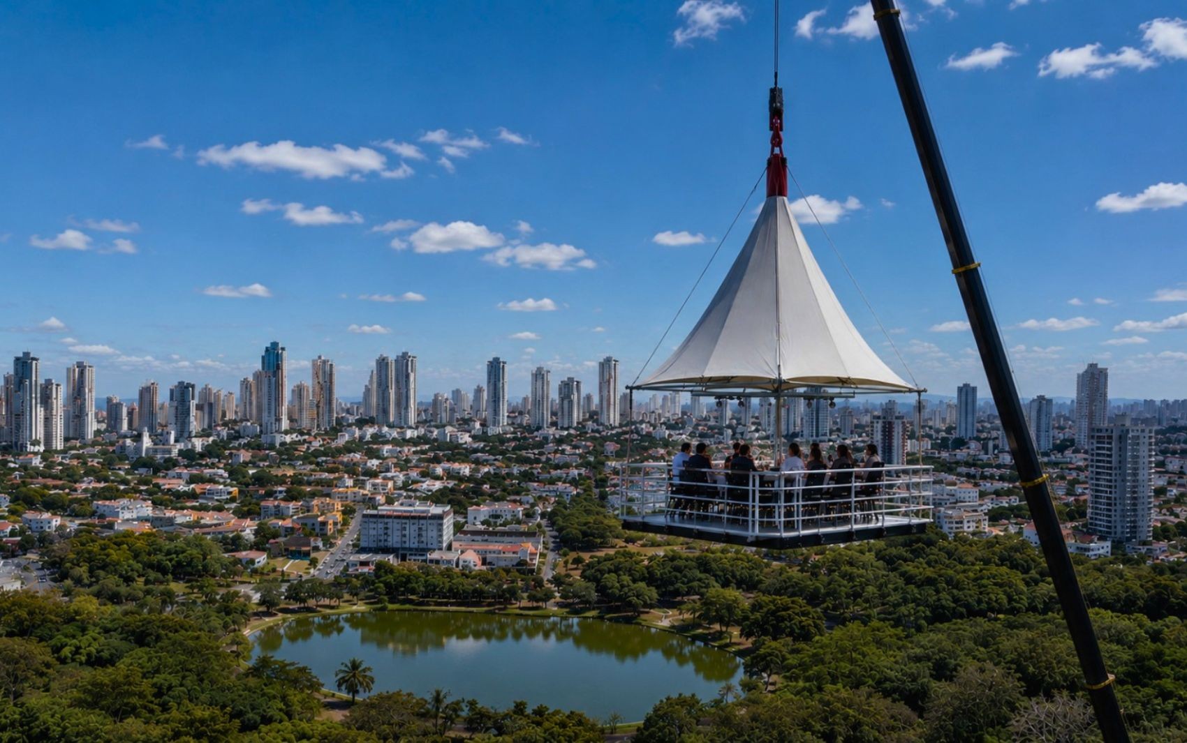 Goiânia terá bar suspenso a 40 metros de altura com vista panorâmica para o Vaca Brava 