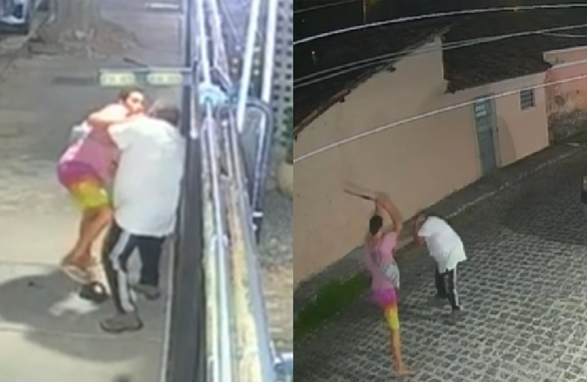 Homem é espancado com barra de ferro após lutar com assaltante no Recife; VÍDEO