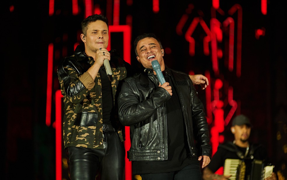 Matheus & Kauan no Ribeirão Rodeo Music 2024 em Ribeirão Preto, SP — Foto: Érico Andrade/g1