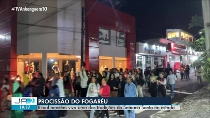 Tradição da Procissão do Fogaréu marca a Semana Santa em vários municípios do TO