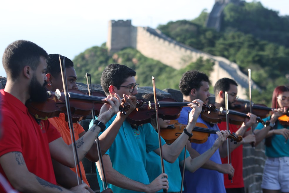 Orquestra Maré do Amanhã leva jovens para turnê na China — Foto: Divulgação