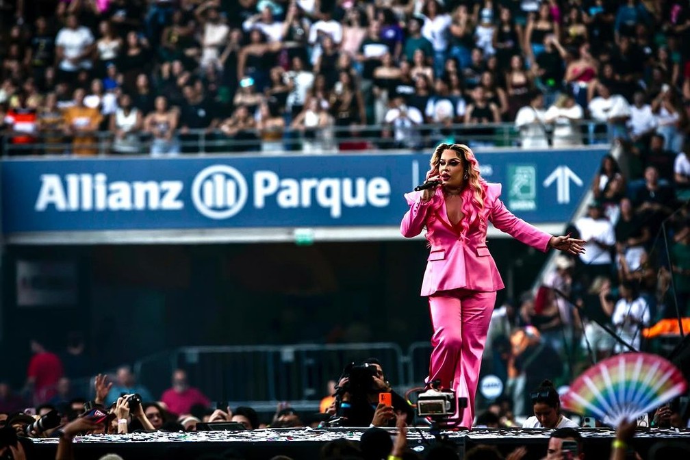 Gloria Groove no Salve o Sul — Foto: Marcos Hermes/Divulgação