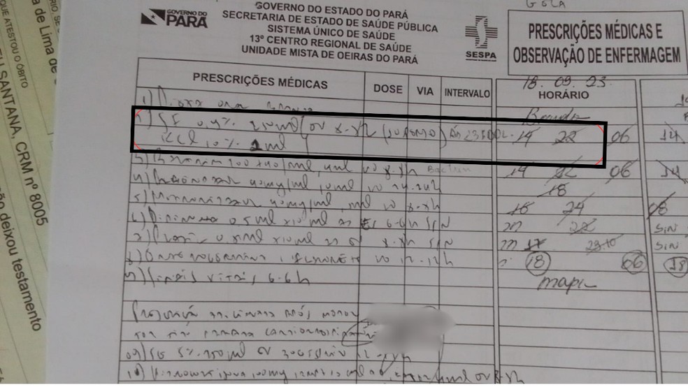 Caso Arthur: pais apontam rasura no prontuário da criança — Foto: Arquivo pessoal