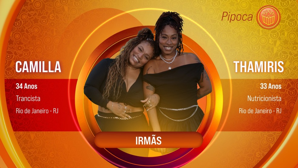 Camilla e Thamiris, participantes do 'BBB 25' — Foto: Divulgação