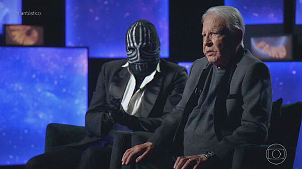 Mister M e Cid Moreira relembram a década de 90 do Fantástico — Foto: Reprodução/TV Globo