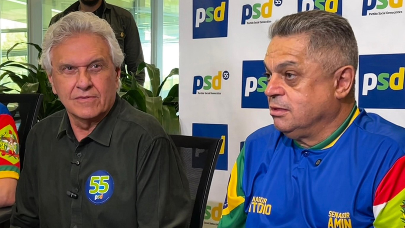 Candidato do PSD ao governo de SC pede voto para Flávio Bolsonaro e diz que Caiado não teve 'viabilidade eleitoral'