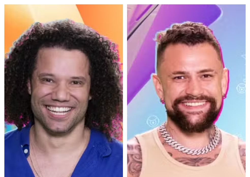Montagem monstra dois participantes do 'BBB 24': Maycon (&agrave; esquerda) e Vinicius (&agrave; direita) &mdash; Foto: Divulga&ccedil;&atilde;o/TV Globo