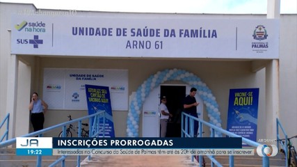 Inscrições para o concurso da saúde de Palmas são prorrogadas; saiba mais