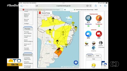 Saiba como fica a previsão do tempo nas regiões do Tocantins
