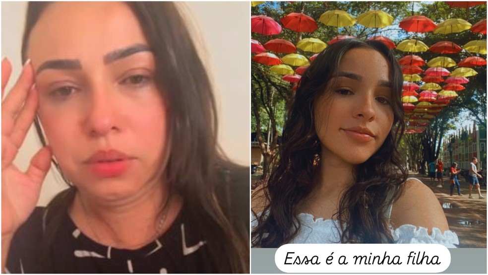 Mãe fez apelo nas redes sociais para localizar a filha que foi morta após ser sequestrada na cidade de Quixeramobim, no interior do Ceará. — Foto: Reprodução