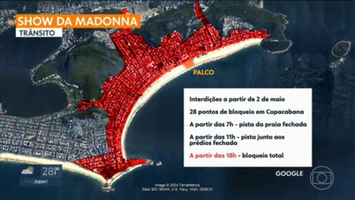 Ônibus para ver Madonna: linha direta ligará o Terminal Gentileza a Copacabana; veja preço e regras