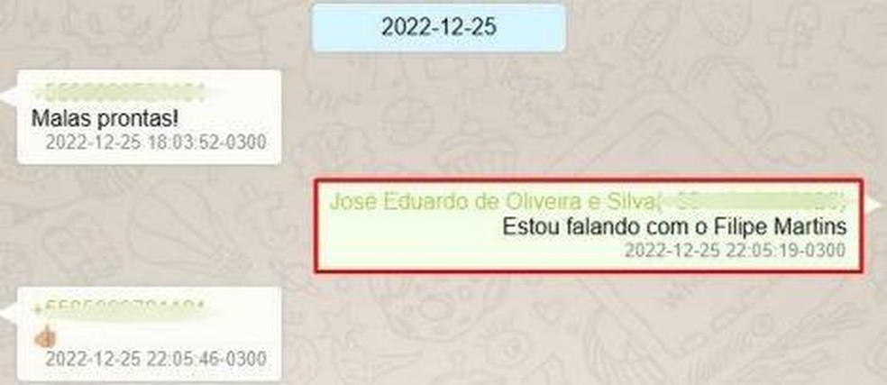 Conversa entre o padre Paulo Ricardo e o padre José Eduardo,de Osasco (SP), alvo da operação Tempus Veritatis. — Foto: Polícia Federal