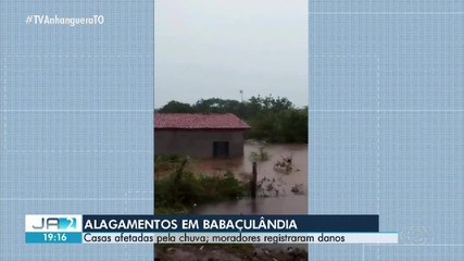 Temporal deixa casas inundadas em Babaçulândia