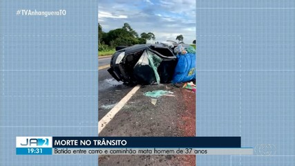 Homem morre em batida envolvendo carro e caminhão no interior do Tocantins