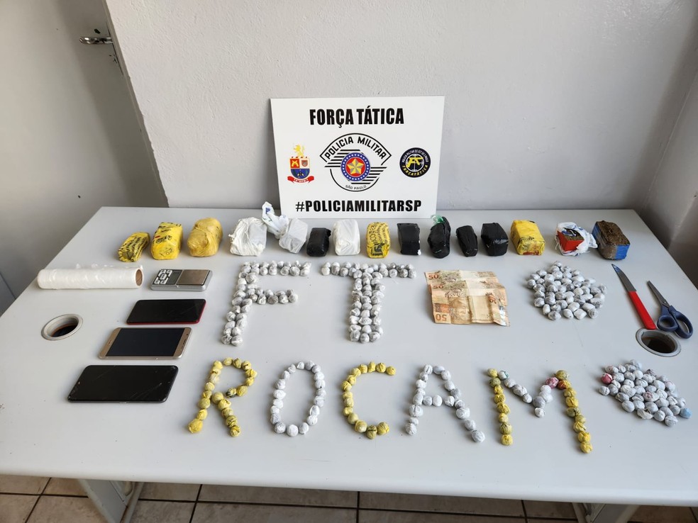 Três homens são presos por tráfico de drogas em Presidente Prudente (SP) — Foto: Polícia Civil