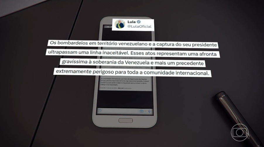 Lula condena ataque dos EUA à Venezuela e fala em violação do direito internacional