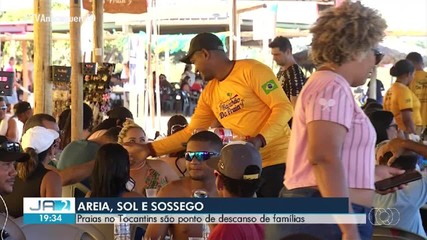 Praias do Tocantins atraem famílias em busca de descanso nesta temporada de praia