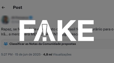 É #FAKE que o Brasil forneceu urânio ao Irã