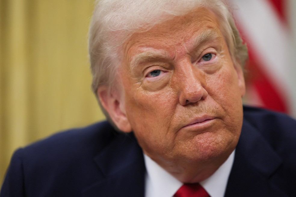 Donald Trump em 31 de março de 2025 — Foto: REUTERS/Leah Millis