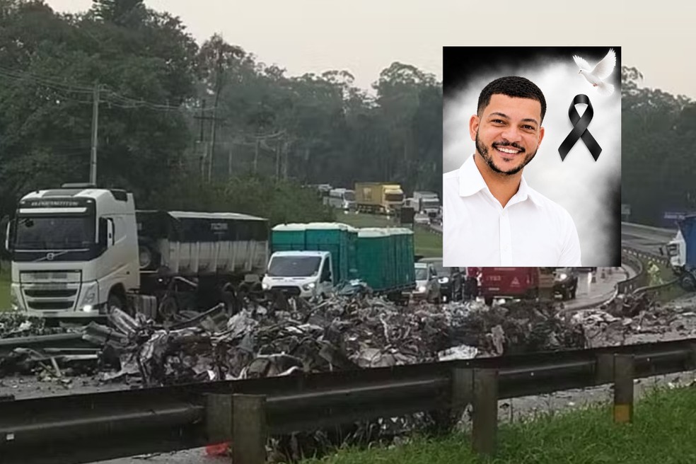 Motorista é sepultado em Presidente Prudente (SP) após morrer em acidente em Araçoiaba da Serra (SP) — Foto: Reprodução