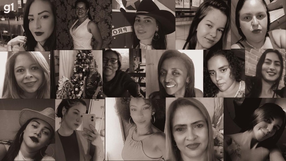 Vítimas de feminicídio em Mato Grosso, entre os meses de janeiro a julho de 2024 — Foto: Reprodução g1