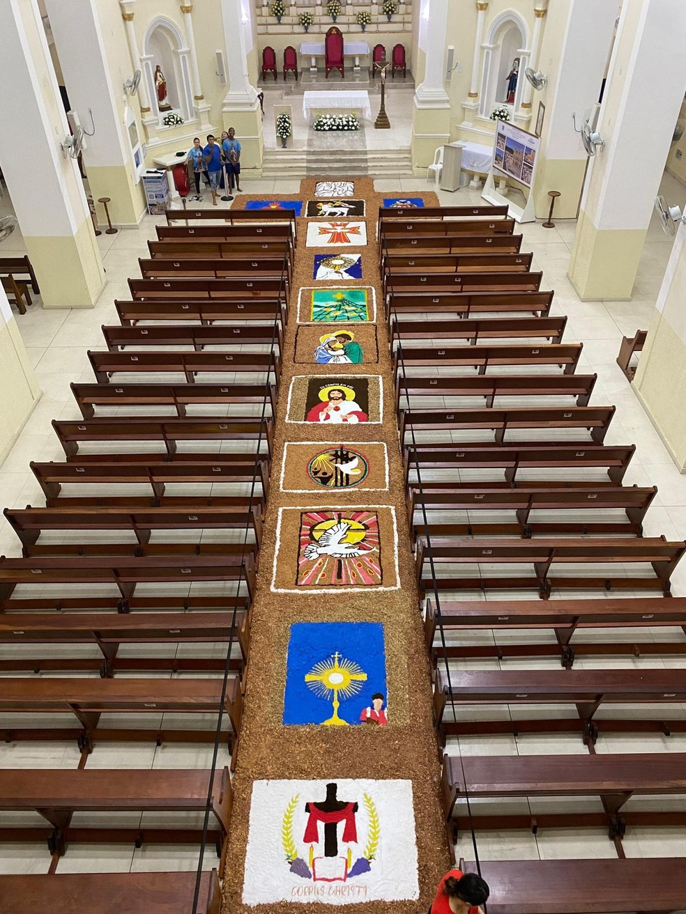 Tapete de Corpus Christi em Macaíba — Foto: Cedida