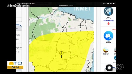 Confira a previsão do tempo do Tocantins nesta sexta-feira (10)