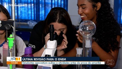 Estudantes realizam aulões e atividades antes do último dia de Enem