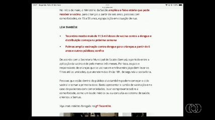 Crianças de 10 e 11 anos poderão tomar segunda dose da vacina contra dengue