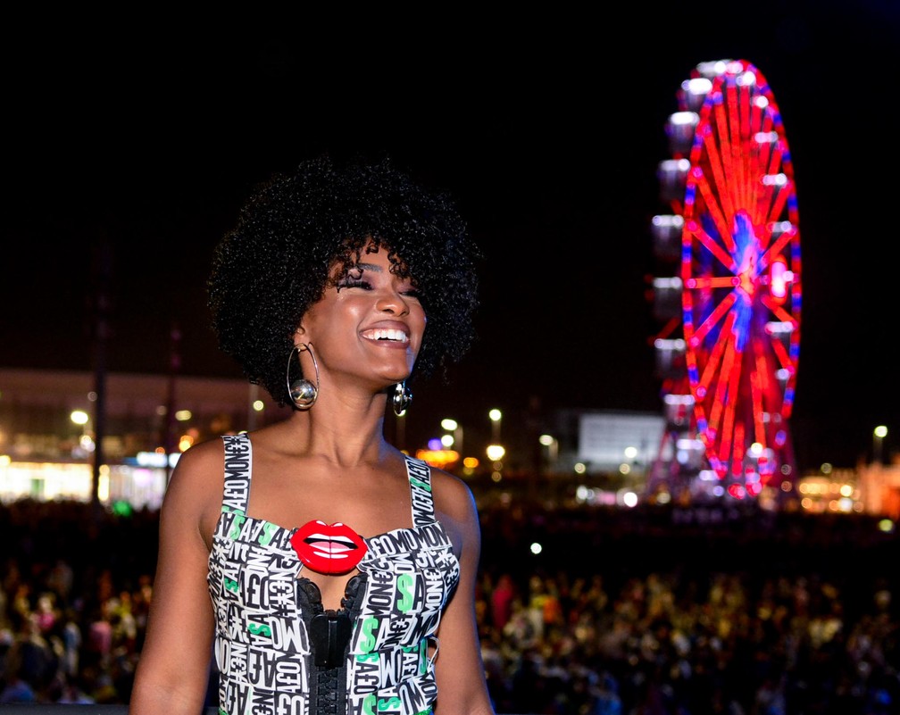 Erika Januza no 2º dia do Rock in Rio 2022 — Foto: Webert Belicio/Agnews 