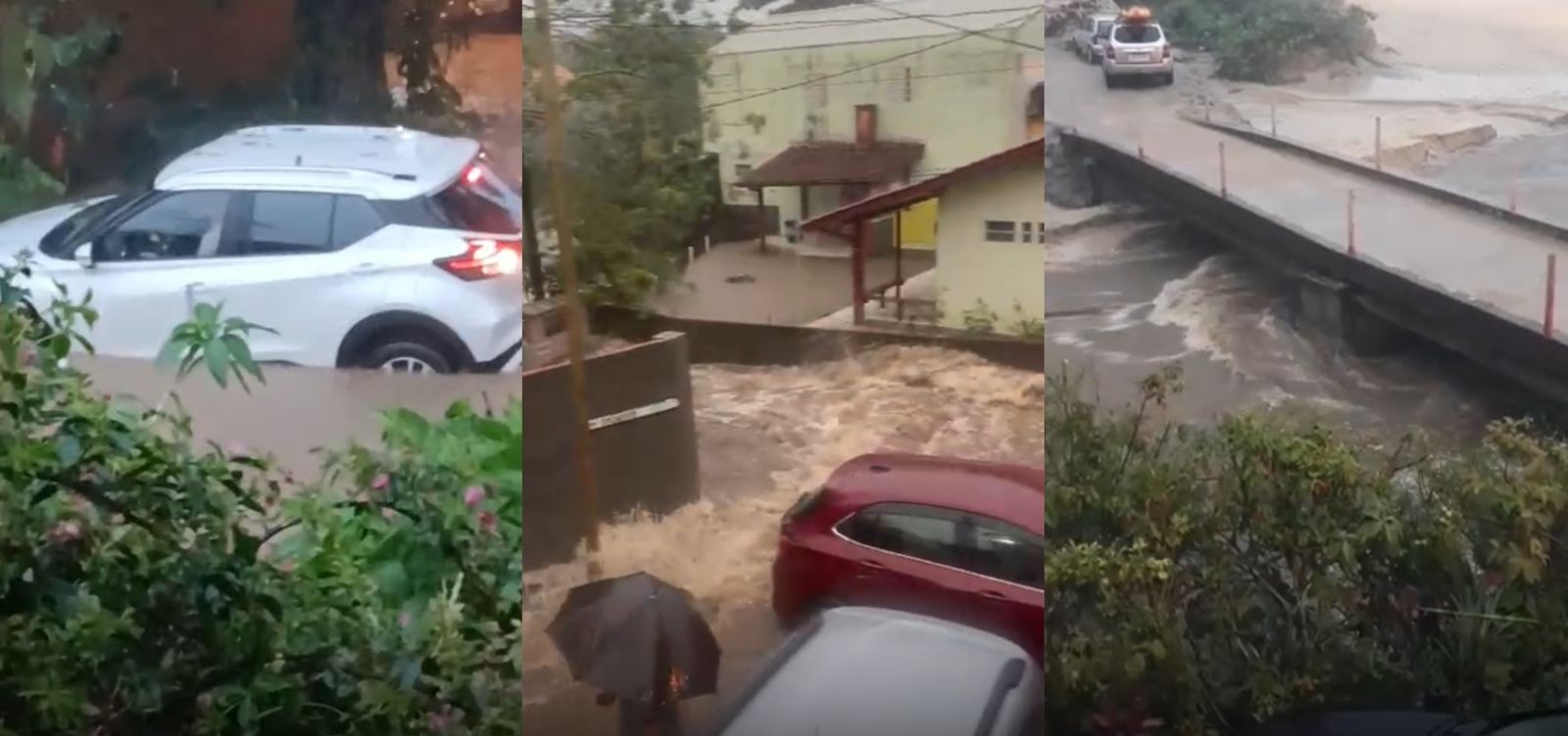 VÍDEO: Temporal deixa carros submersos e rastro de destruição em cidades de SC