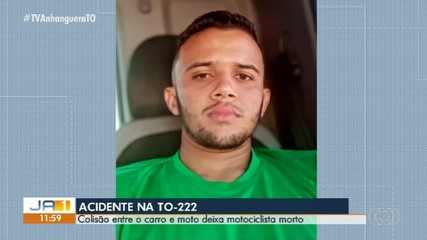 Motociclista morre após acidente na TO-222