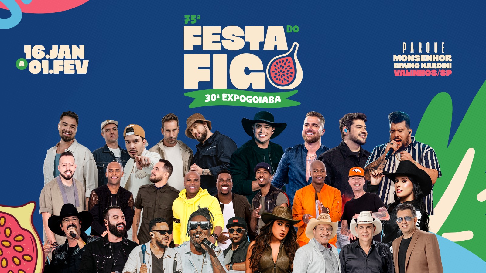 Festa do Figo traz Ana Castela, Pixote, Lauana Prado, Fernandinho e Turma do Pagode