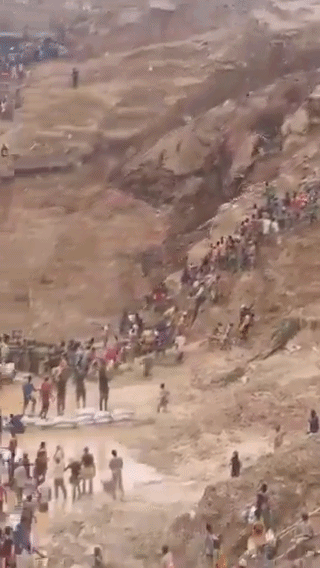 VÍDEO mostra deslizamento de terra que matou mais de 100 em mina de ouro na República Centro-Africana